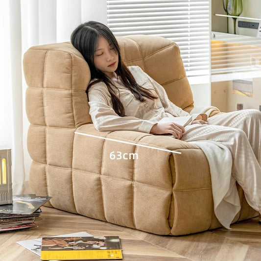 Cozy Solid Color Sponge Filled Bean Bag Chair Lazy Floor Sofa