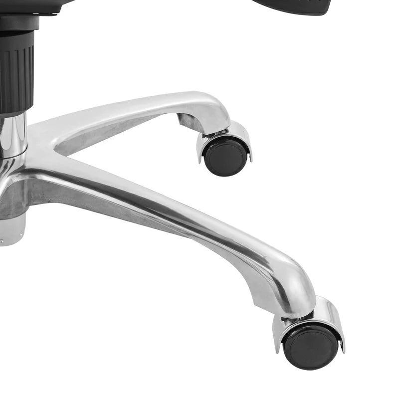 Eames Executive Office Chair black leather close up