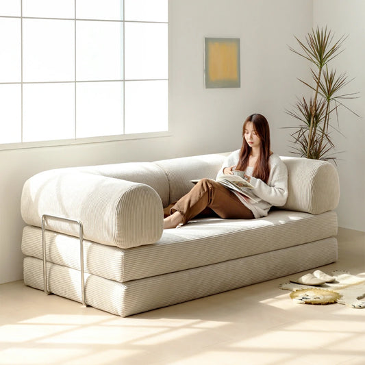 Apartment folding couch bed small sectional sofa Compression foam sofa
