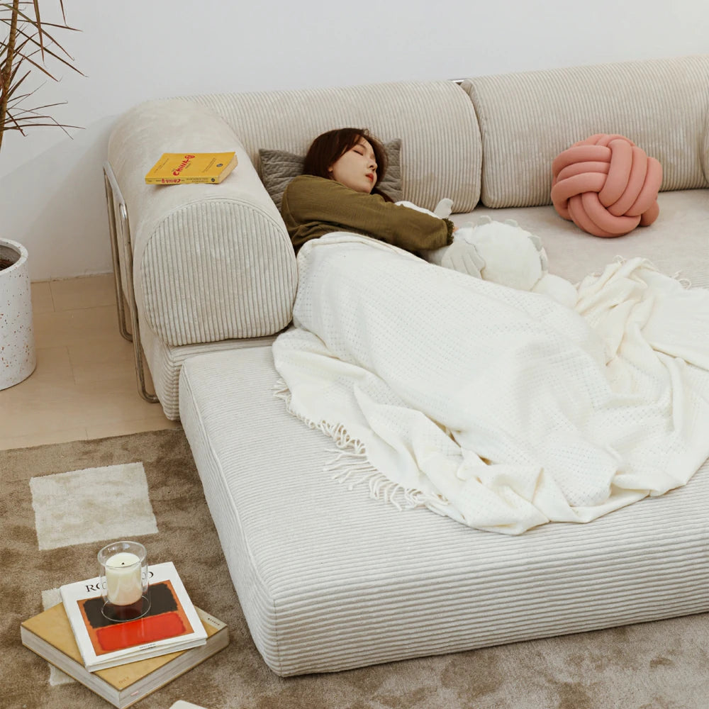 Apartment folding couch bed, small sectional sofa, Compression foam sofa