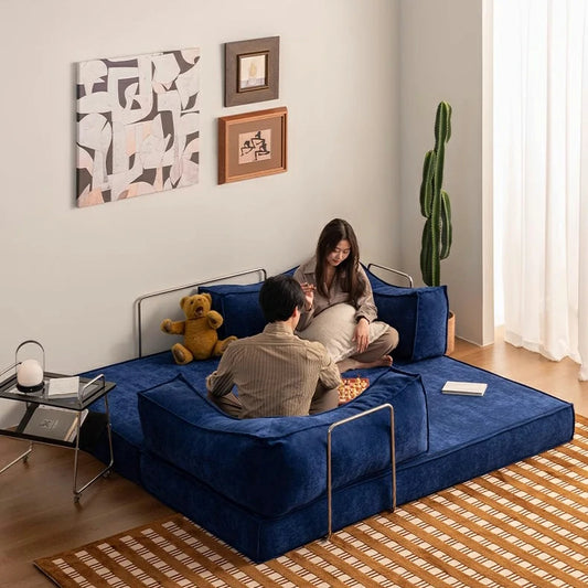 Teddy Compressible sofa Apartment folding couch bed small sectional sofa foam sofa