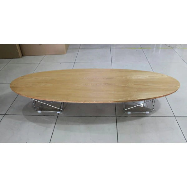 Replica Eames Stainless steel Wire base Elliptical Coffee Table