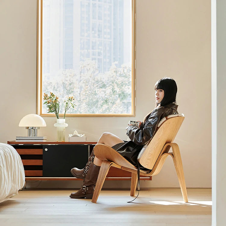 Hans Wegner Shell Chair CH70 Red Fabric|Replica