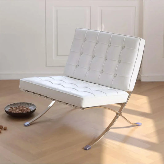 Barcelona Chair White Italian Leather