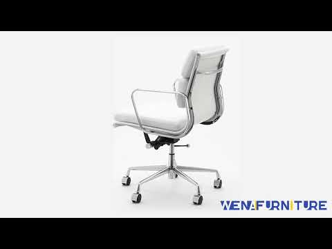 Eames chair EA217 white leather executive office chair video