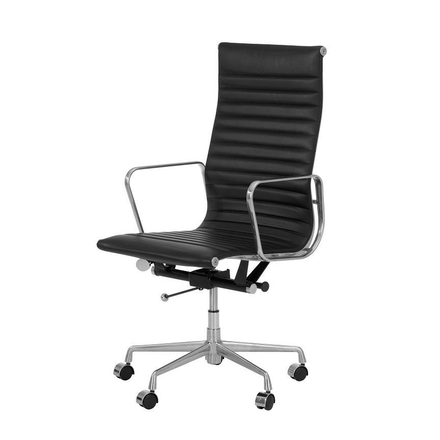 Eames executive office chair black EA119 leather