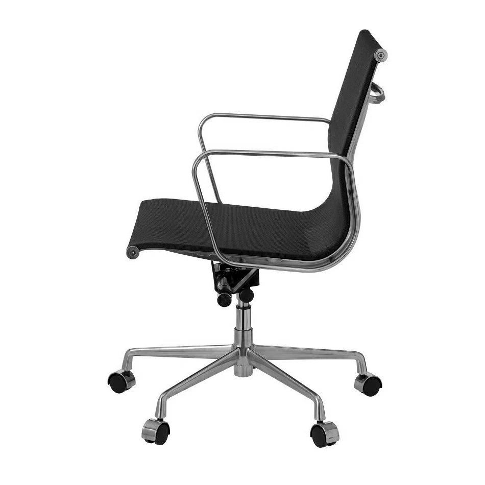 Eames EA117 black mesh Management office chair side angle