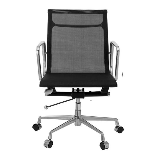 Eames EA117 black mesh Management office chair front side