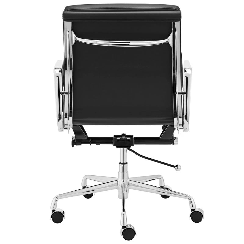 Eames Style Soft Pad Black Leather management Office Chair-low Back-Replica
