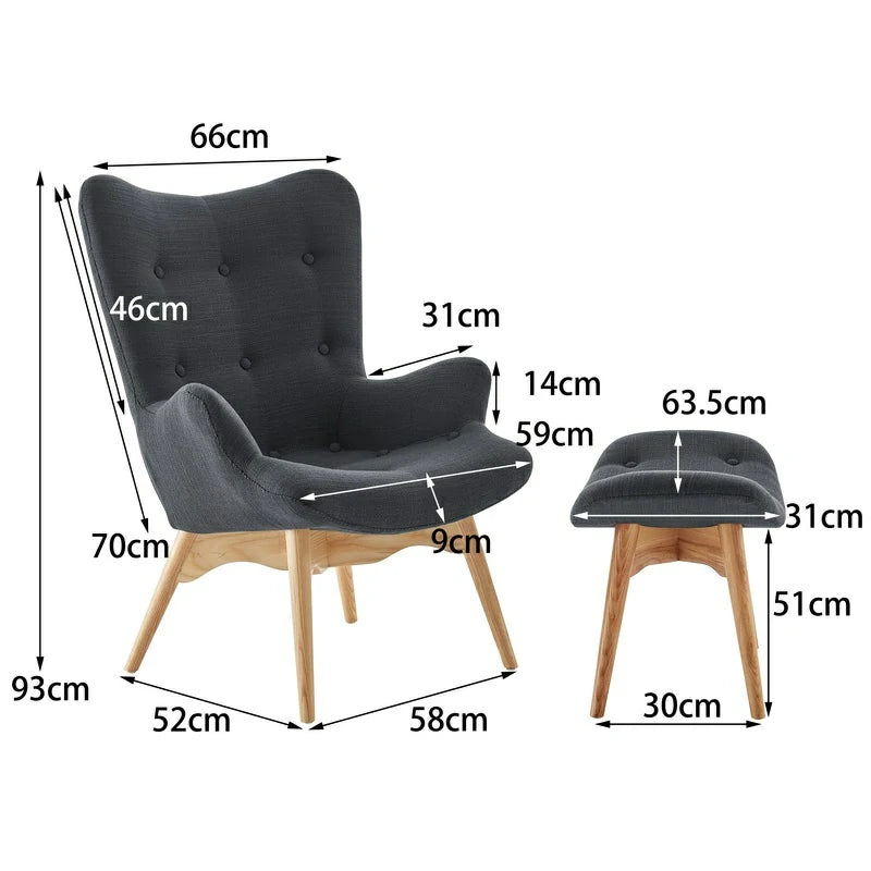 Grant featherston replica contour lounge chair & ottoman| R160