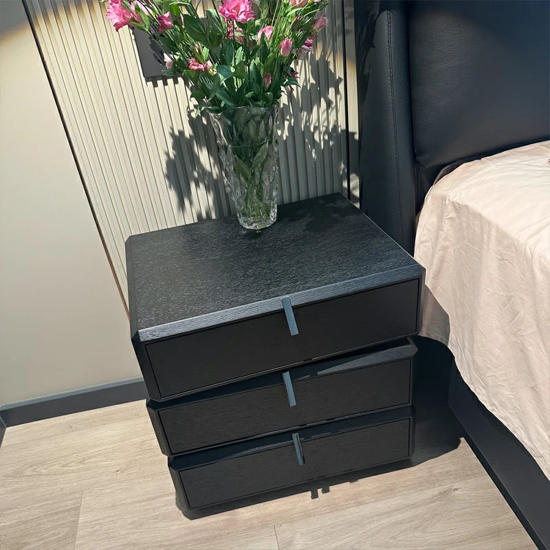 Ava Style Bedside Table/ Night Stand black
