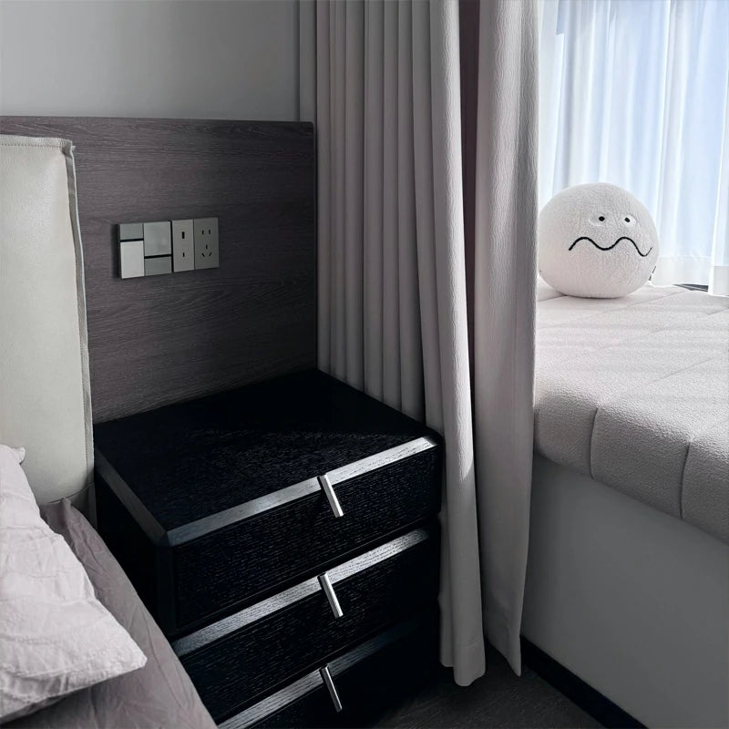 Ava Style Bedside Table/ Night Stand black