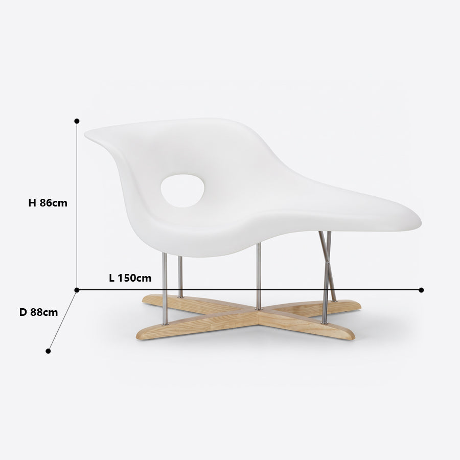 La Chaise Chair Natural Ash White