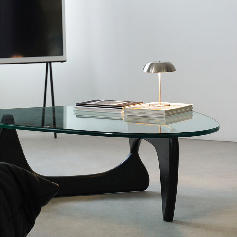 Replica Noguchi Coffee Table 19mm tempered glass black Base
