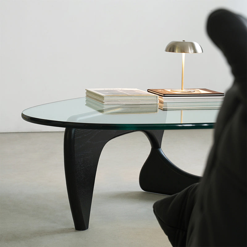 Replica Noguchi Coffee Table 19mm tempered glass black Base