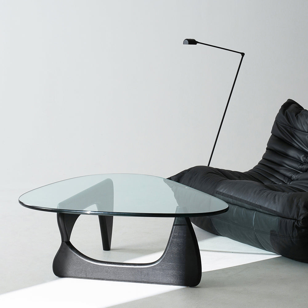 Replica Noguchi Coffee Table 19mm tempered glass black Base