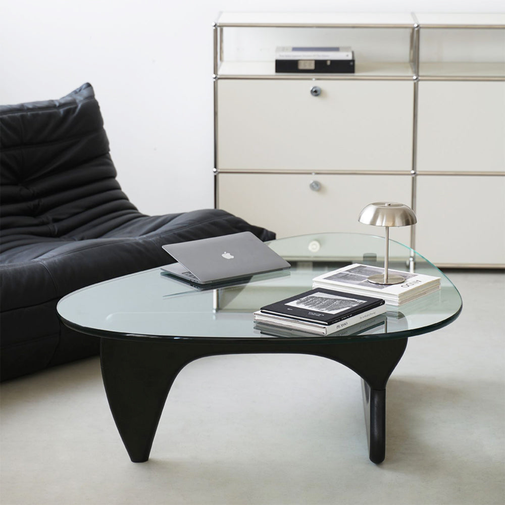 Replica Noguchi Coffee Table 19mm tempered glass black Base