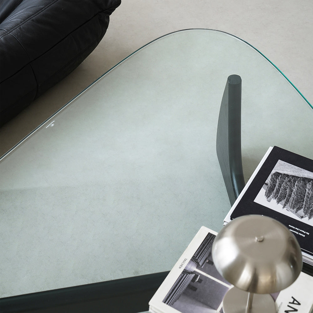 Replica Noguchi Coffee Table 19mm tempered glass black Base