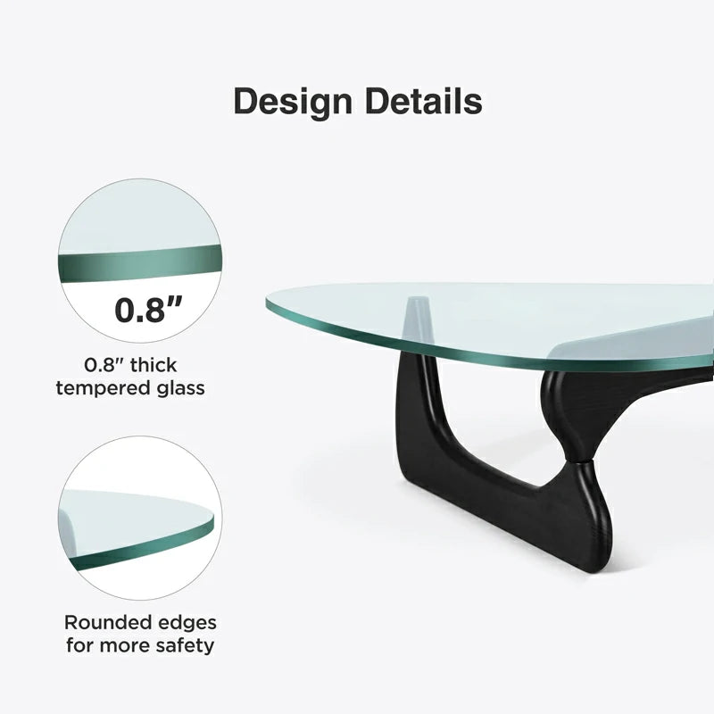 noguchi coffee table black base