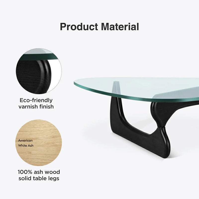 Replica lsamu Noguchi coffee Table black Base