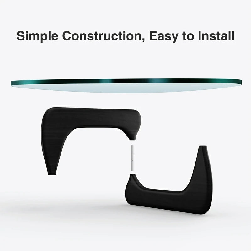 noguchi coffee table black base