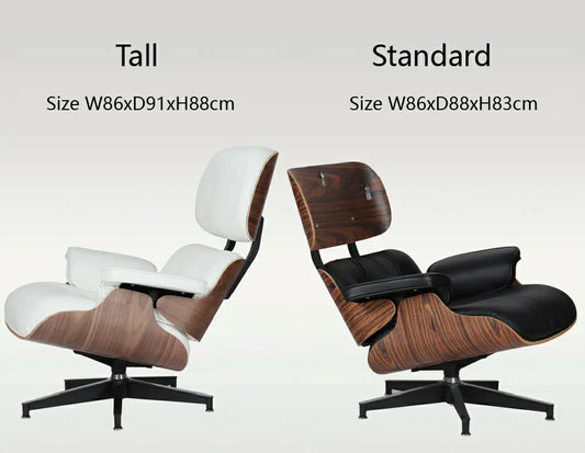 Eames Lounge Chair and Ottoman standard vs Tall Version