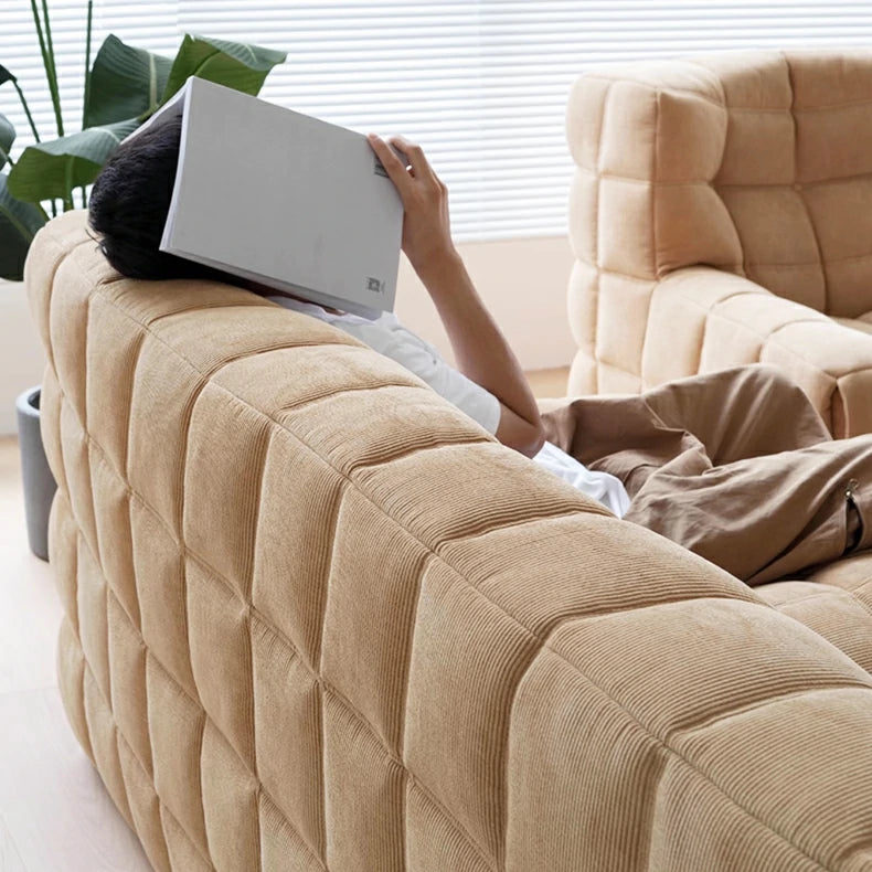 Cozy Solid Color Sponge Filled Bean Bag Chair Lazy Floor Sofa