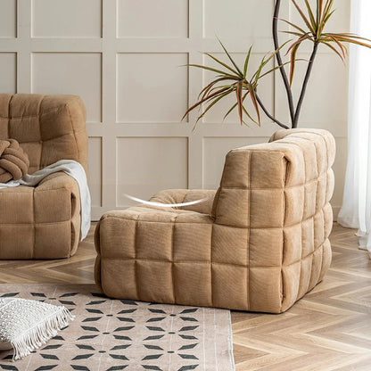 Cozy Solid Color Sponge Filled Bean Bag Chair Lazy Floor Sofa