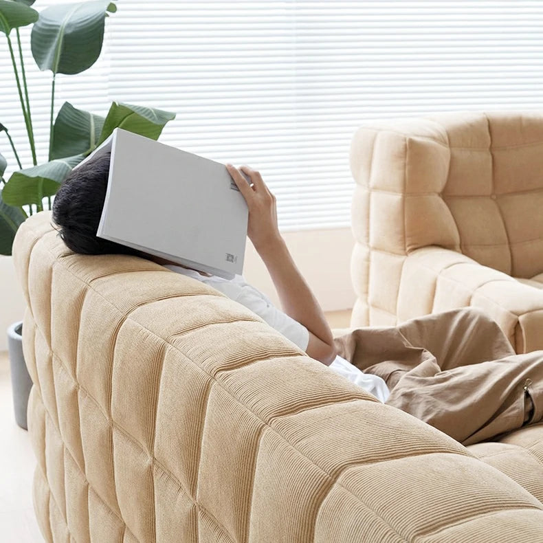 Cozy Solid Color Sponge Filled Bean Bag Chair Lazy Floor Sofa