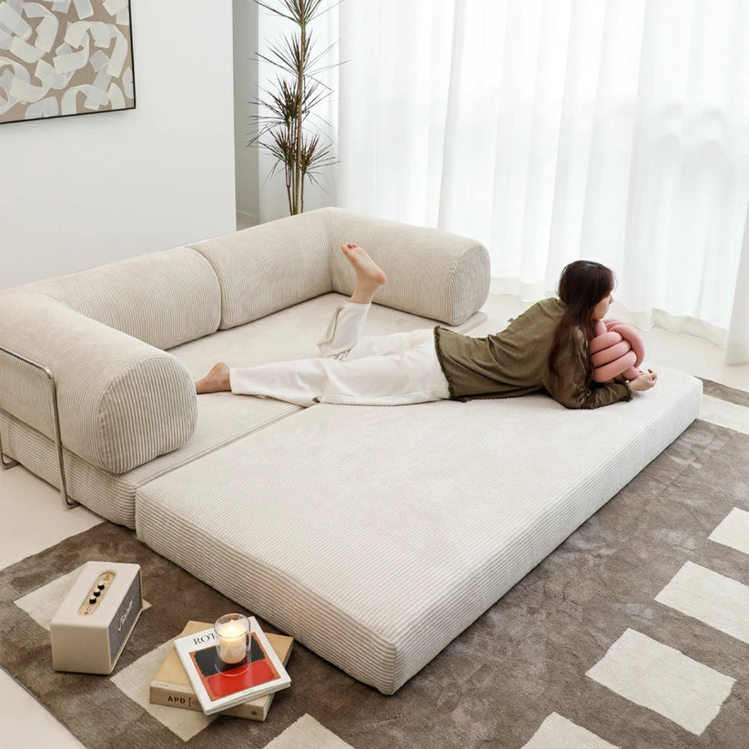 1. Apartment Folding Couch Bed Small Sectional Sofa