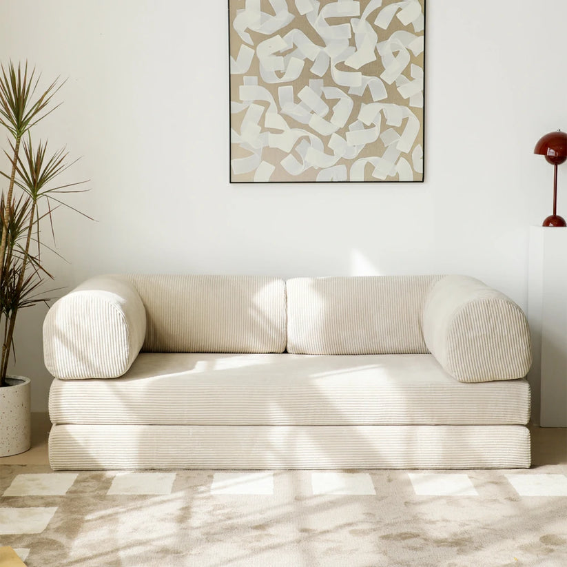 1. Apartment Folding Couch Bed Small Sectional Sofa Compression Foam Sofa