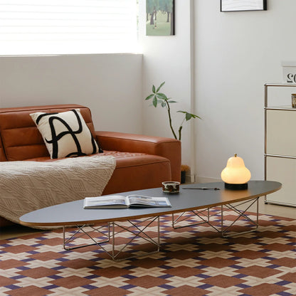 Replica Eames Stainless steel Wire base Elliptical Coffee Table