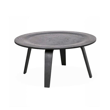 Table basse en contreplaqué moulé Eames en placage de frêne