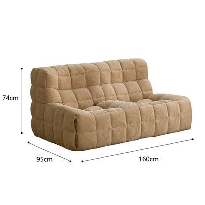 Cozy Solid Color Sponge Filled Bean Bag Chair Lazy Floor Sofa