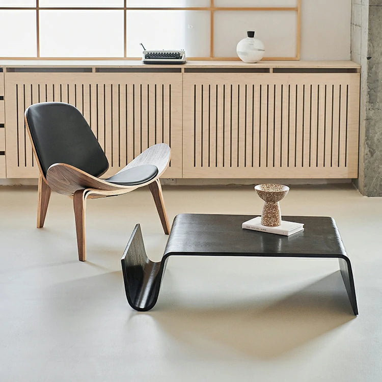 Scando Coffee Table Black Wave Veneer Bentwood Tables – wenaifurniture