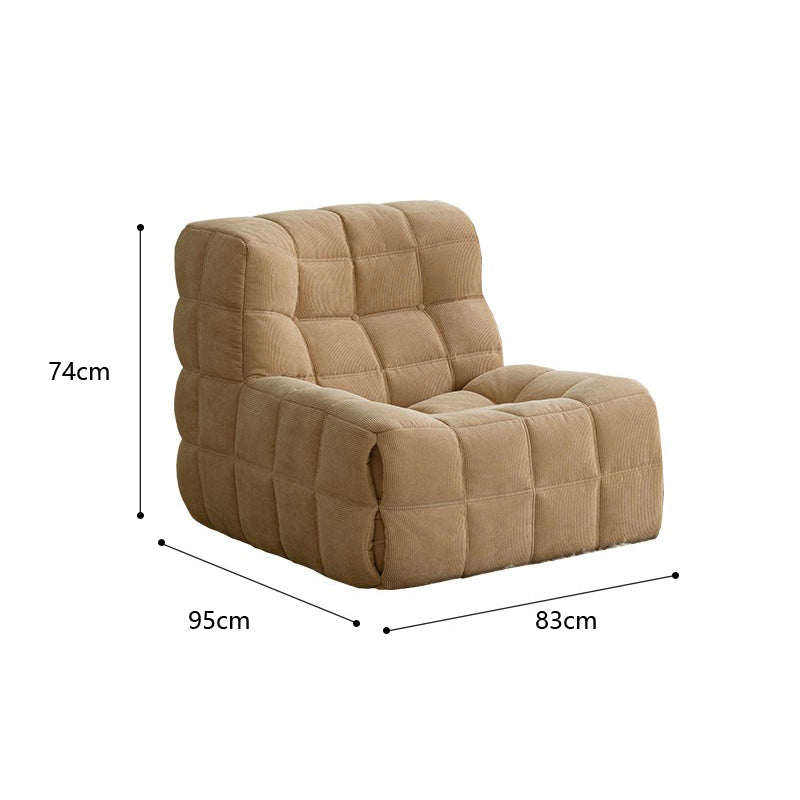 Cozy Solid Color Sponge Filled Bean Bag Chair Lazy Floor Sofa