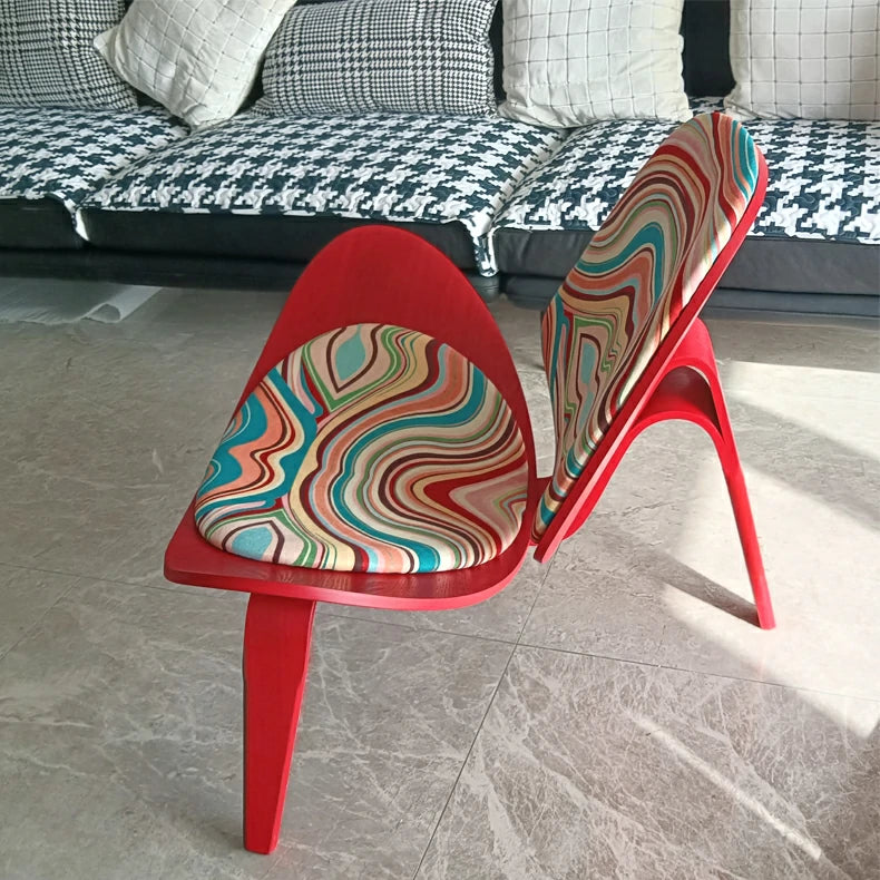 Hans Wegner Shell Chair CH70 Red Fabric|Replica