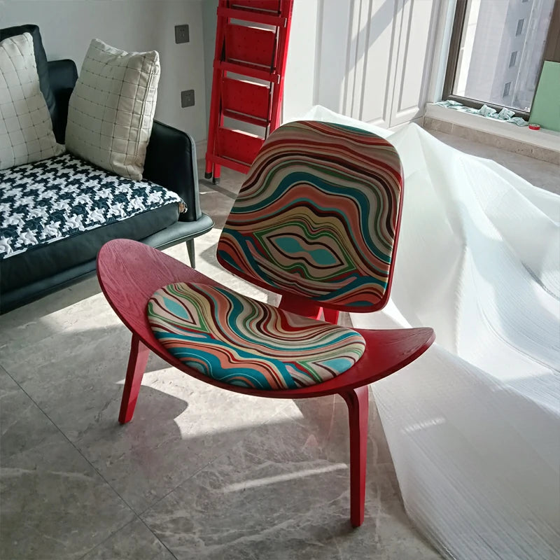 Hans Wegner Shell Chair CH70 Red Fabric|Replica