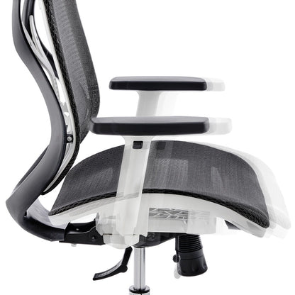 Chaise de bureau ergonomique en maille à dossier haut pour bureau à domicile