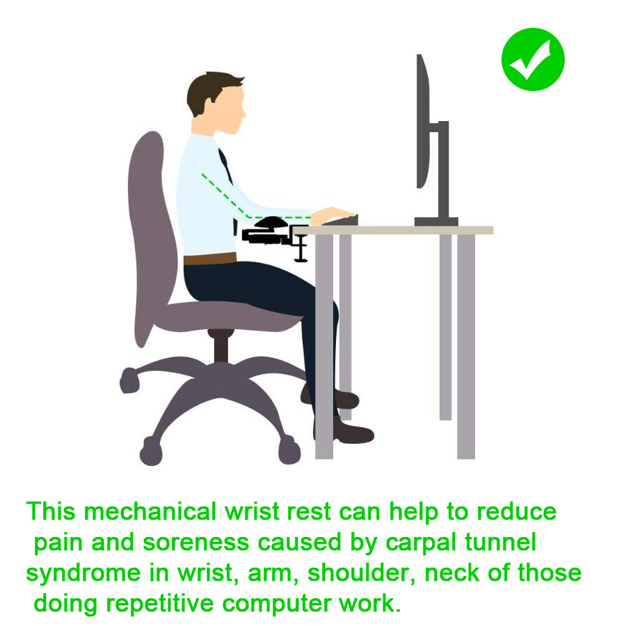 Ergonomic Arm Rest Support for Desk PC 