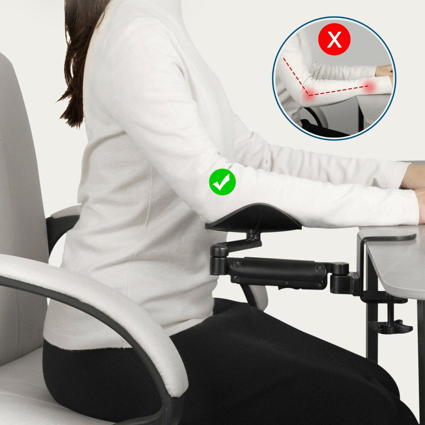 Ergonomic Arm Rest Support for Desk PC 