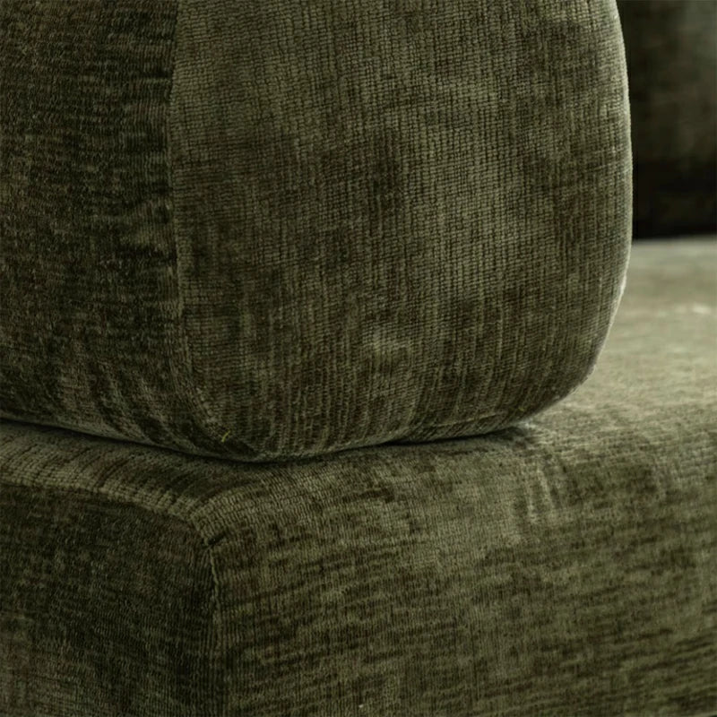 Compressible sofa Convertible foma Sofa Bed in a Box Green chenille