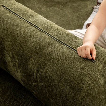Compressible sofa Convertible foma Sofa Bed in a Box Green chenille