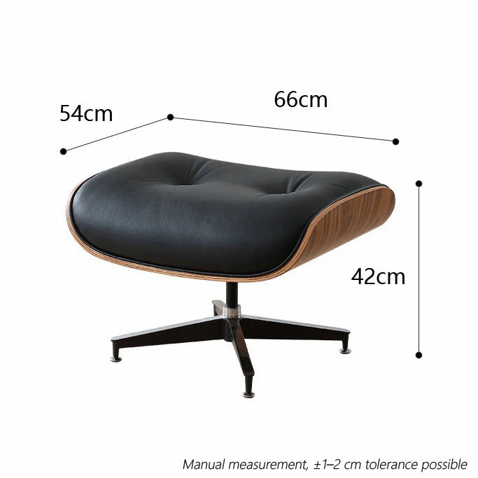 Eames lounge chair and ottoman Black full grain leather Replica