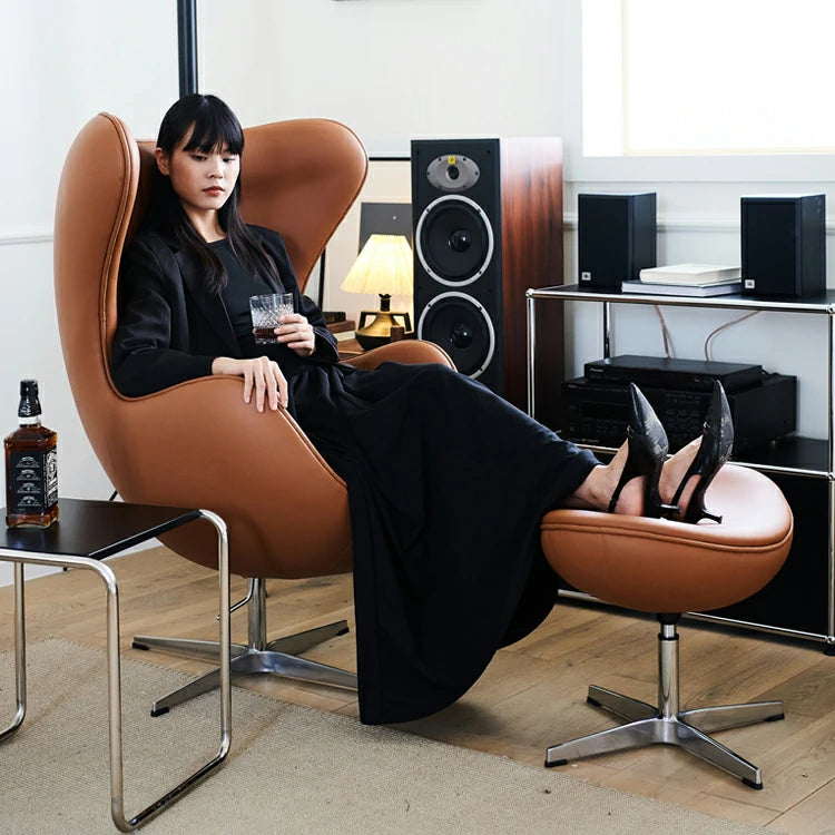 egg chair leather
