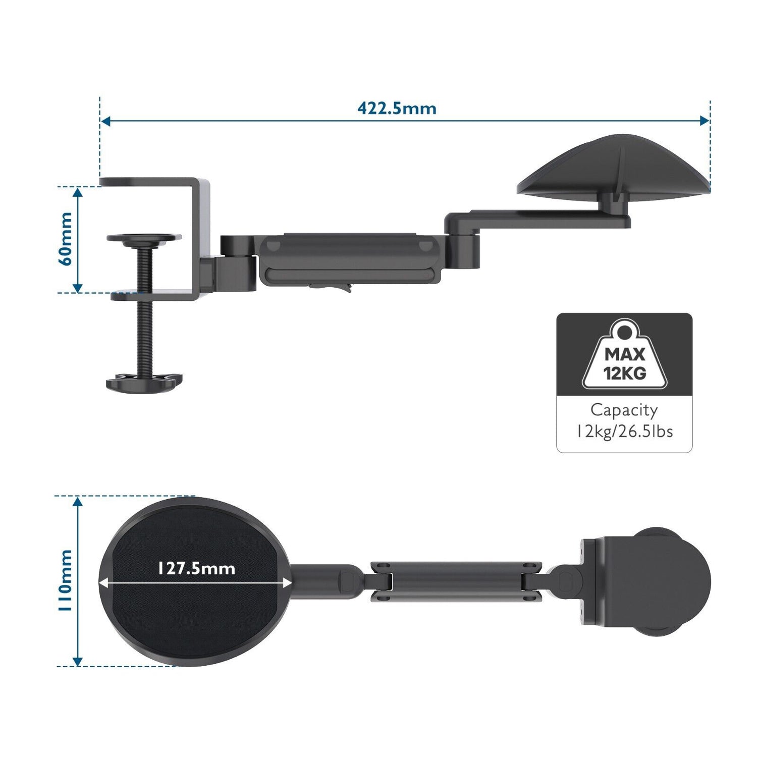 Ergonomic Arm Rest Support for Desk PC 