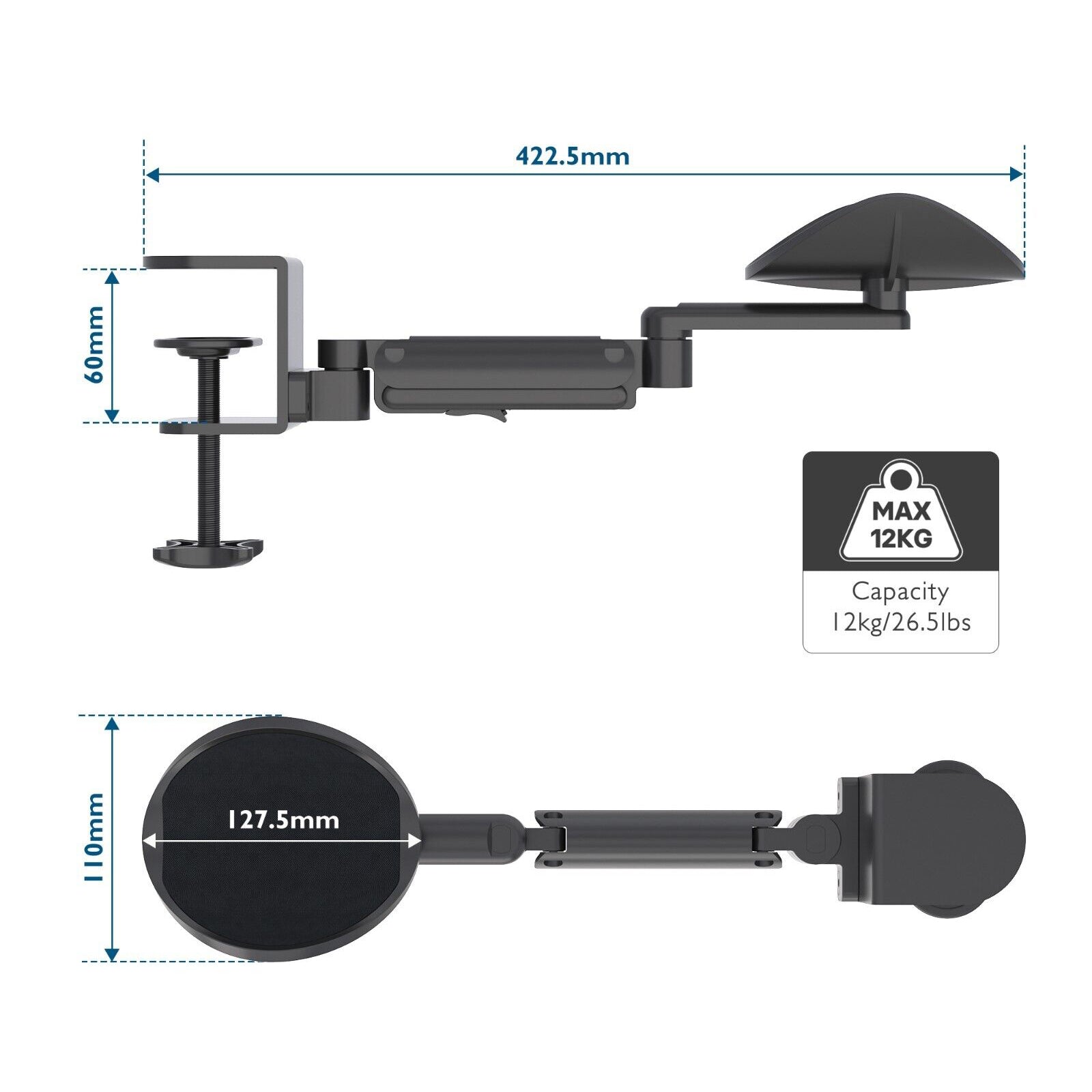 Ergonomic Arm Rest Support for Desk PC 