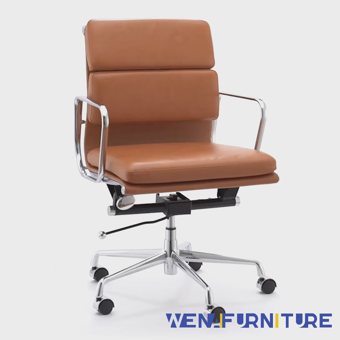 Eames EA217,op Tan Genuine  Leather,video