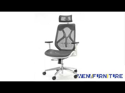 Chaise de bureau ergonomique en maille à dossier haut pour bureau à domicile
