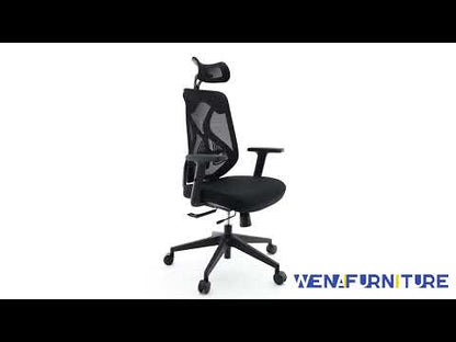 Silla de oficina ergonómica de malla con respaldo alto para el hogar